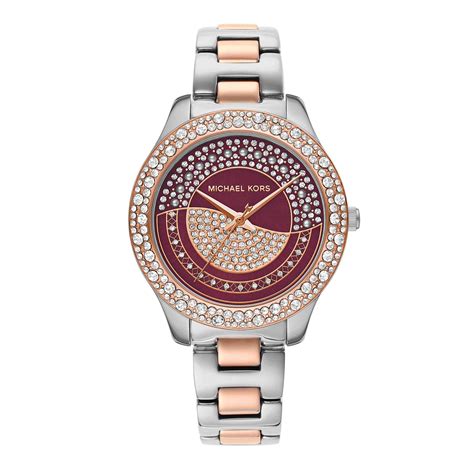 michael kors liliane pavé two-tone watch|Michael Kors Liliane Women's Watch, Stainless Steel and Pavé .